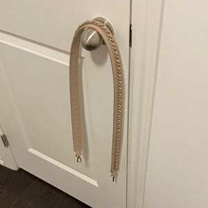 Kate Spade tan chain detail bag strap